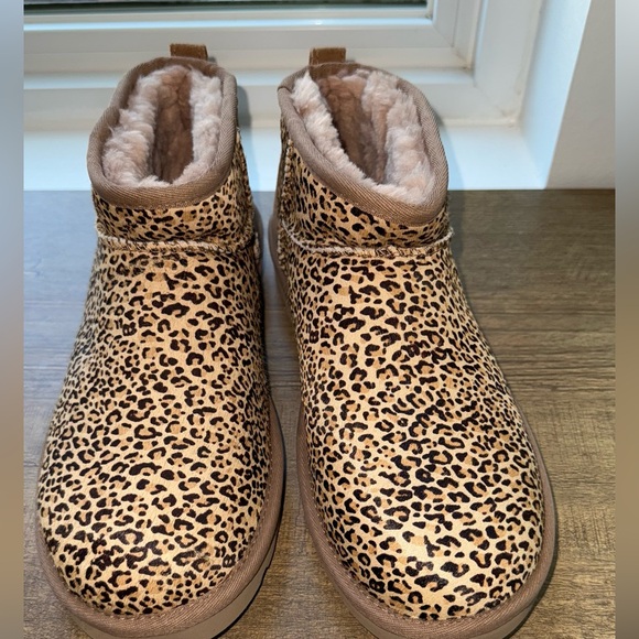 Women's Ultra Mini Speckles Slip-On Booties Size 9 Chesnut/animal print - Picture 8 of 8